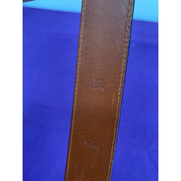 Coach Mens 32 Inch 1.25 Inch Width Handcrafted Costa Rica Polished Cowhide Silve - Picture 8 of 11